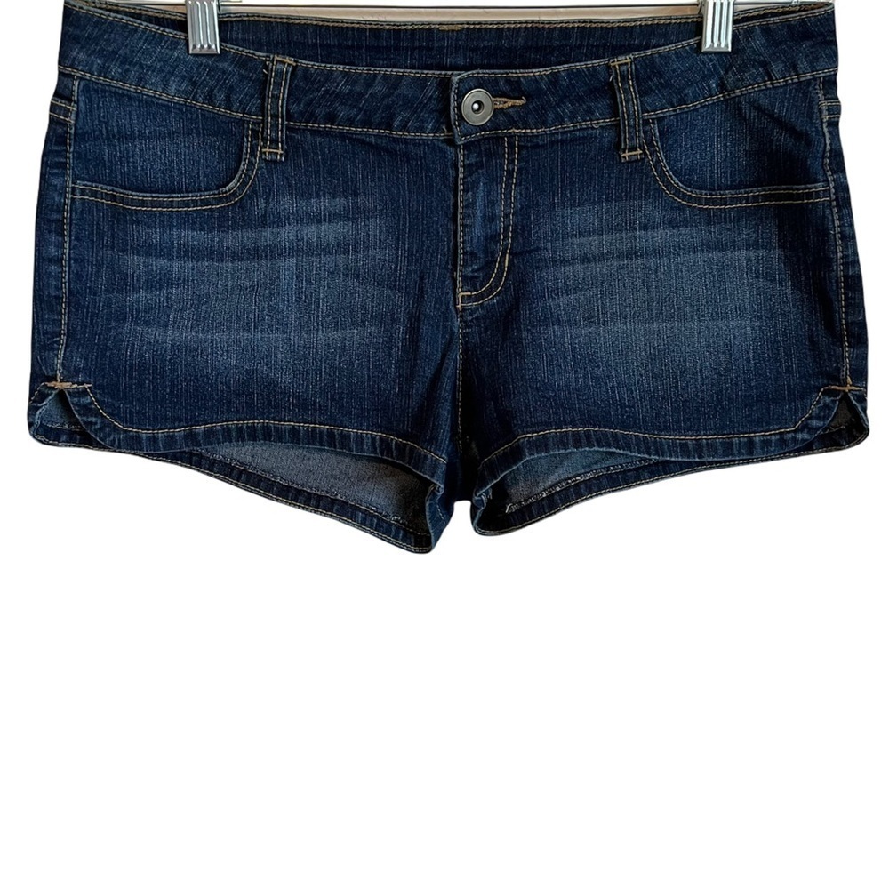 City Streets Dark Wash Booty Shorts - Picture 2 of 7
